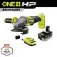RYOBI ONE+ HP 18V Brushless Cordless 4-1/2 in. Angle Grinder Kit w/ 4.0 Ah HIGH PERFORMANCE Battery and Charger