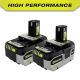 RYOBI ONE+ 18V HIGH PERFORMANCE Lithium-Ion 4.0 Ah Battery (2-pk)