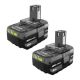 RYOBI ONE+ 18V Lithium-Ion 4.0 Ah Battery (2-Pack)