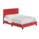 Rest Rite - Lorna Red Faux Leather Full Upholstered Platform Bed Frame