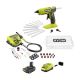 RYOBI ONE+ 18V Cordless 2- Tool Combo Kit with Rotary Tool Station, Dual Temperature Glue Gun, 2.0 Ah Battery and Charger