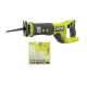 RYOBI ONE+ 18V Cordless Reciprocating Saw (Tool Only) with Multi-Purpose Reciprocating Saw Blade Set (35-Piece)