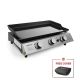 Royal Gourmet Portable 3-Burner Built-in Propane Gas Grill in Stainless Steel