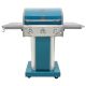 KENMORE 3-Burner Propane Gas Pedestal Grill with Folding Side Shelves-Teal