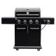 KENMORE 4-Burner Plus Searing Side Burner Propane Gas Grill in Black w/ Folding Side Shelves
