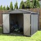 VEIKOUS 8 ft. W x 8 ft. D x 6 ft. H Metal Storage Shed 58 sq. ft., Gray