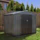 VEIKOUS 8 ft. W x 10 ft. D Metal Storage Shed 80 sq. ft., Gray