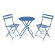 Pyramid Home Decor Daphne Pastel Blue 3-pc Metal Foldable Outdoor Round Bistro Set