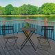 Pyramid Home Decor Daphne Black 3-pc Metal Outdoor Foldable Round Bistro Set