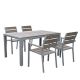 CorLiving Gallant 5-pc. Sun Bleached Grey High Density Polyethylene Outdoor Dining Set