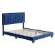 RestRite Poppy Blue Velvet Full Upholstered Platform Bed-Frame