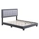 RestRite Poppy Dark Grey Velvet Full Upholstered Platform Bed Frame