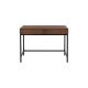 StyleWell Donnelly Black Metal and Haze Wood Finish Writing Desk with 2 Drawers (42 in. W x 30 in. H)