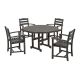 POLYWOOD La Casa Cafe Slate Grey 5-pc Plastic Outdoor Patio Dining Set