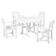 POLYWOOD La Casa Cafe White 5-Piece Plastic Outdoor Patio Dining Set