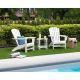 POLYWOOD Grant Park White 3-Piece Plastic Traditional Curveback Adirondack Patio Conversation Set