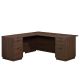 Palo Alto 71.181-in. L-Shaped Spiced Mahogany 6-Drawer Commercial Computer Desk