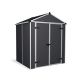 Palram Rubicon 6-ft x 5-ft Dark Gray Storage Shed