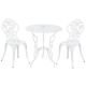 Patio Premier Rose Garden 3-pc Cast Aluminum Outdoor Bistro Set in White