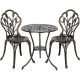 Patio Premier Tulip Garden 3-pc Cast Aluminum Outdoor Bistro Set