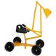 PLAYBERG Metal Sand Digger Toy Crane w/ Wheels and Seat for Playset Sandbox