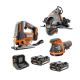 RIDGID 18V Cordless 3-Tool Wood Working Combo Kit with (2) 2.0 Ah Batteries and Charger