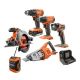 RIDGID 18V Cordless Combo Kit (6-Tool) w/ (1) 2.0 Ah Battery, Charger and Tool Bag