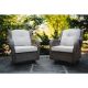 Tortuga Outdoor Rio Vista Wicker Outdoor Swivel Glider Chair with Beige Cushion (2-Pack)