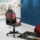 TECHNI MOBILI Red Kid's Gaming and Student Racer Chair with Head Support