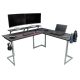 Techni Sport 59 inch L-Shaped Black/Gray Computer Desk w/ Adjustable Shelves