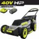 RYOBI 40V HP Brushless 20 in. Cordless Battery Walk Behind Push Mower w/ 6.0 Ah Battery and Charger