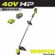 RYOBI 40V HP Brushless Whisper Series 17 in. Cordless Battery Carbon Fiber Shaft String Trimmer w/ 6.0 Ah Battery & Charger