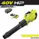 RYOBI 40V HP Brushless Whisper Series 155 MPH 600 CFM Cordless Battery Leaf Blower w/ 4.0 Ah Battery and Charger