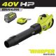 RYOBI 40V HP Brushless Whisper Series 160 MPH 650 CFM Cordless Battery Leaf Blower with 6.0 Ah Battery and Charger