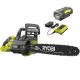 RYOBI 16 in. 40-Volt Brushless Lithium-Ion Cordless Chainsaw, 4 Ah Battery and Charger Included