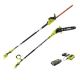 RYOBI 40V 10 in. Cordless Battery Pole Saw and 18 in. Cordless Battery Pole Hedge Trimmer with 2.0 Ah Battery and Charger
