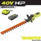 RYOBI 40-Volt HP Brushless Whisper Series 26 in. Cordless Hedge Trimmer with 2.0 mAh Battery and Charger