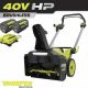 RYOBI Whisper Series 21 in. Single-Stage Cordless Electric Snow Blower 40-Volt HP Brushless with (2) 7.5 Ah Batteries, Charger