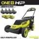 RYOBI ONE 18V HP Brushless Whisper Series 20 Self Propelled Dual Blade Walk Behind Mower 4 4 0 Batteries and 2 Chargers