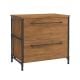 SAUDER - Iron City Checked Oak 2-Drawer Decorative Lateral File Cabinet