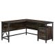 SAUDER - Steel River Carbon Oak L-Shaped Desk