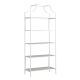 SAUDER Anda Norr 70.866 in.H White Metal 5-Shelf Bookcase w/ Glass Shelves