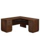 SAUDER Englewood 65.118-in. W Spiced Mahogany L-Shaped Desk