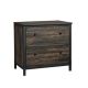 SAUDER Steel River Carbon Oak Decorative Lateral File Cabinet with Metal Frame