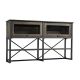 SAUDER Steel River Carbon Oak66.142-in. Desk Hutch with Glass Doors