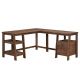 SAUDER Trestle 59.055-in. L-Shape Vintage Oak Computer Desk with File Storage