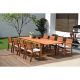 Amazonia Charles 9-pc Patio Dining Set with Off-White Cushions