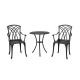 Nuu Garden 3-pc Cast Aluminum Patio Bistro Set Rust-Proof Outdoor Furniture Set - SCD004-01A