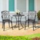 Nuu Garden 3-pc Cast Aluminum Patio Bistro Set Rust-proof Outdoor Furniture Set