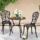 Nuu Garden 3-pc Cast Aluminum Patio Bistro Set Rust-proof Outdoor Furniture Set - SCD006-A